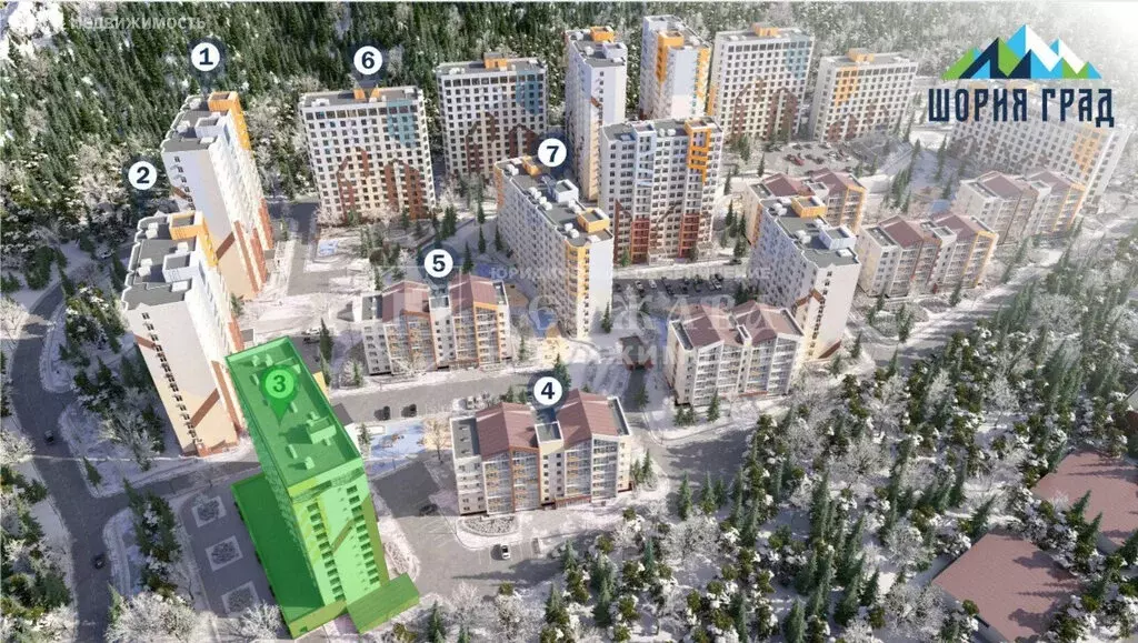 1-комнатная квартира: посёлок городского типа Шерегеш, улица Гагарина, ... - Фото 0