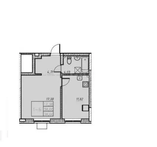 1-комнатная квартира: Казань, улица Аметьевская Магистраль, 4 (38 м) - Фото 1