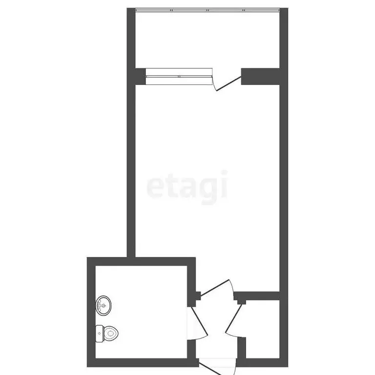 Квартира-студия: Тюмень, улица Газовиков, 18 (13.1 м) - Фото 1