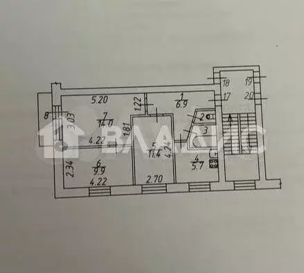 3-к. квартира, 56 м, 5/5 эт. - Фото 0