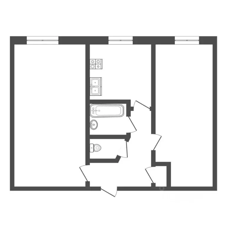 2-к кв. Тюменская область, Тюменский муниципальный округ, Винзили рп ... - Фото 2