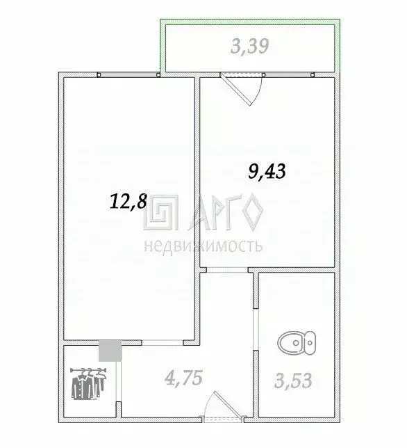 1-к кв. Ленинградская область, Мурино Всеволожский район, ул. ... - Фото 2