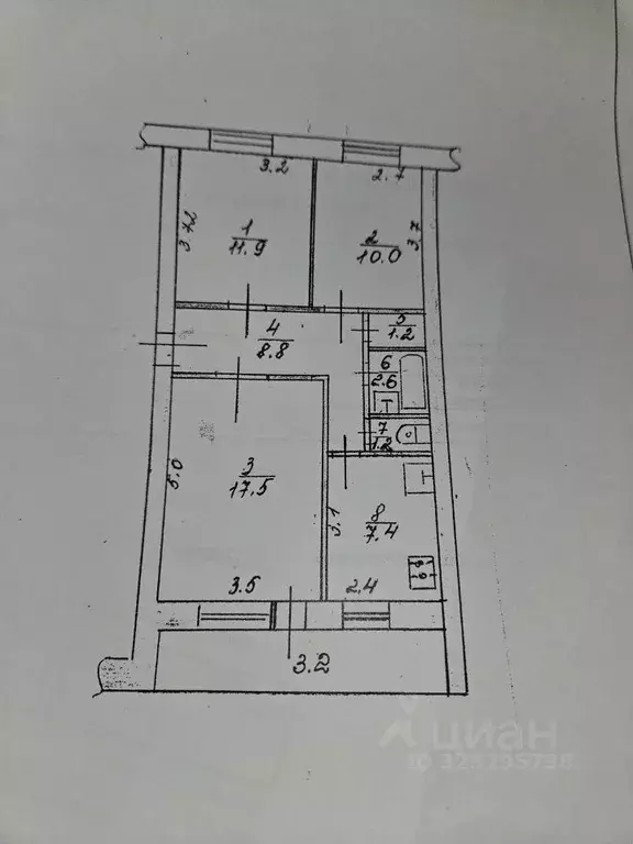 3-к кв. Новгородская область, Старая Русса ул. Некрасова, 25 (60.6 м) - Фото 1