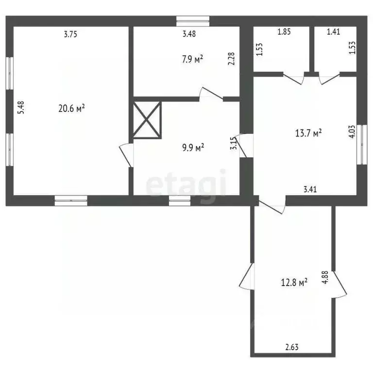 Дом в Тюменская область, Тюмень ДОК мкр, ул. Набережная (76 м) - Фото 2