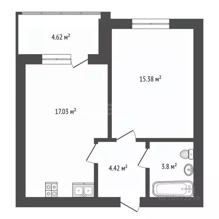 1-к кв. Башкортостан, Стерлитамак ул. Тукаева, 27 (40.7 м) - Фото 1
