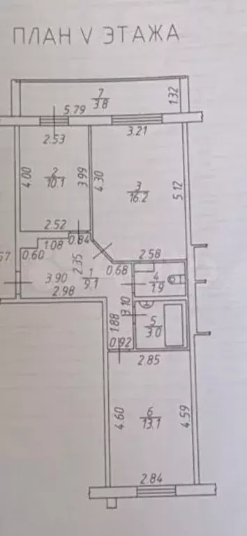 2-к. квартира, 54 м, 5/10 эт. - Фото 0