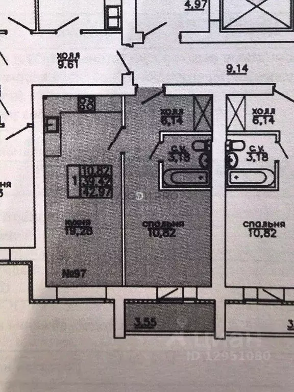 1-к кв. Саратовская область, Саратов бул. Имени Николая Денисова, 7А ... - Фото 2