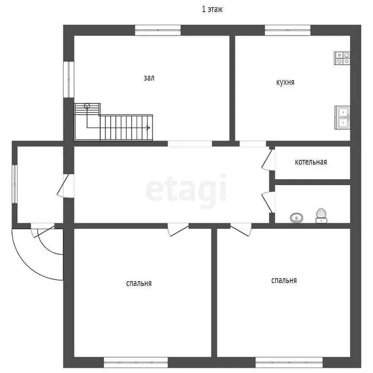 Дом в село Биклянь, улица Ахметшина (130 м) - Фото 1
