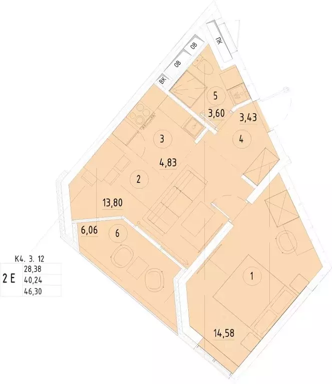 2-к кв. Крым, Ялта дор. Объездная, 6 (46.3 м) - Фото 1
