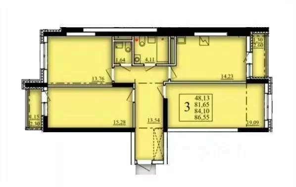 3-к кв. Башкортостан, Уфа Затон-Восточный жилрайон, Паруса жилой ... - Фото 1