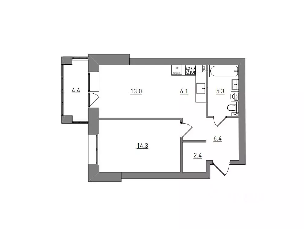 2-к кв. Кировская область, Киров городской округ, пос. Чистые Пруды ... - Фото 2