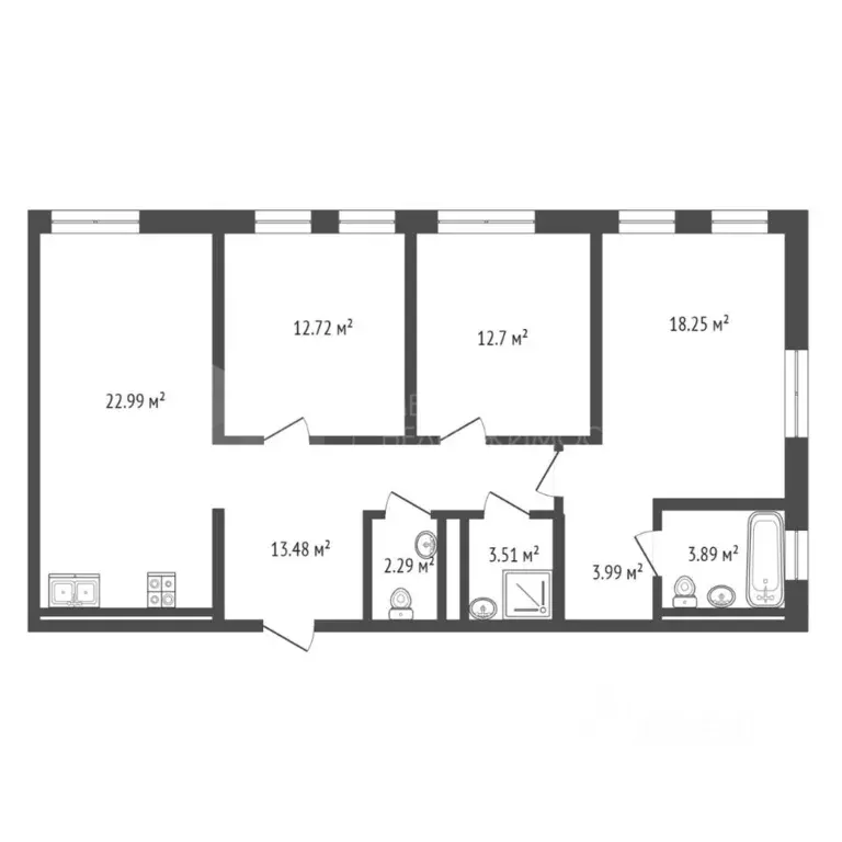 3-к кв. Тюменская область, Тюмень ул. Николая Машарова, 4 (93.8 м) - Фото 1