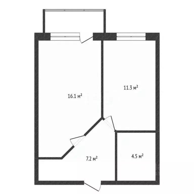 1-к кв. Калужская область, Совхоз Боровский с/пос, д. Кабицыно, ... - Фото 1