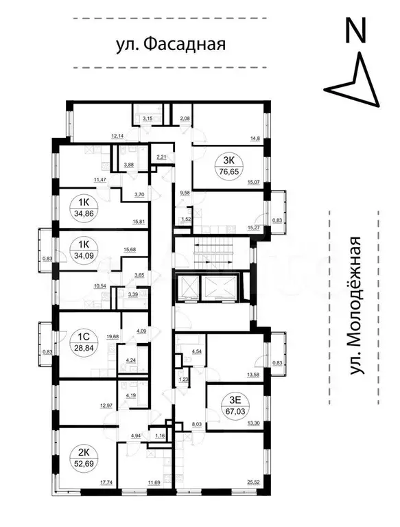 1-к. квартира, 34,1 м, 2/7 эт. - Фото 1