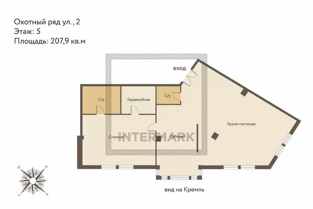 6-к кв. Москва ул. Охотный Ряд, 2 (207.9 м) - Фото 2