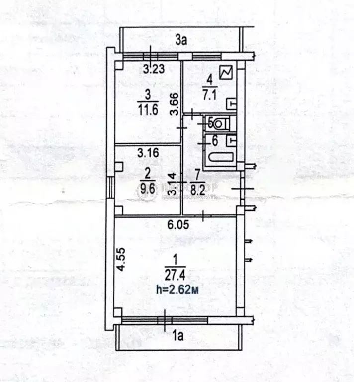 3-к кв. Москва Матвеевская ул., 18К1 (66.8 м) - Фото 2