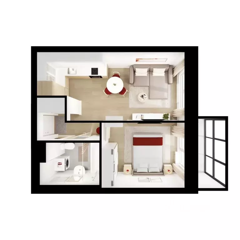 1-к кв. Ленинградская область, Всеволожский район, д. Новое Девяткино ... - Фото 2