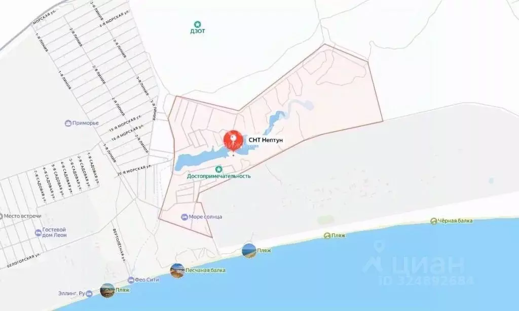 Участок в Крым, Ленинский район, Батальненское с/пос, Нептун СНТ  (6.0 ... - Фото 2