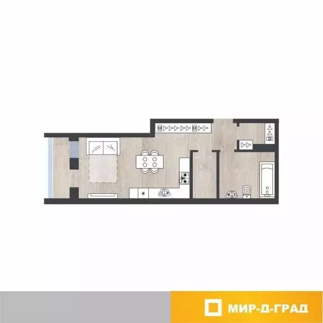 Квартира-студия: Димитровград, Дрогобычская улица, 32Д (35 м) - Фото 1