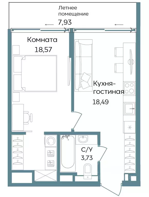 1-к кв. Крым, Саки ул. Морская (48.72 м) - Фото 0