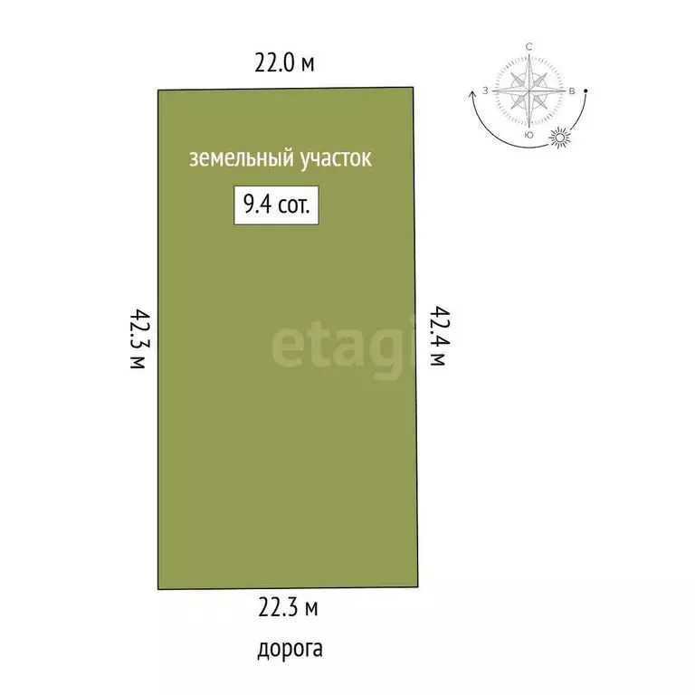Участок в Тобольск, микрорайон Усадьба (9.42 м) - Фото 0