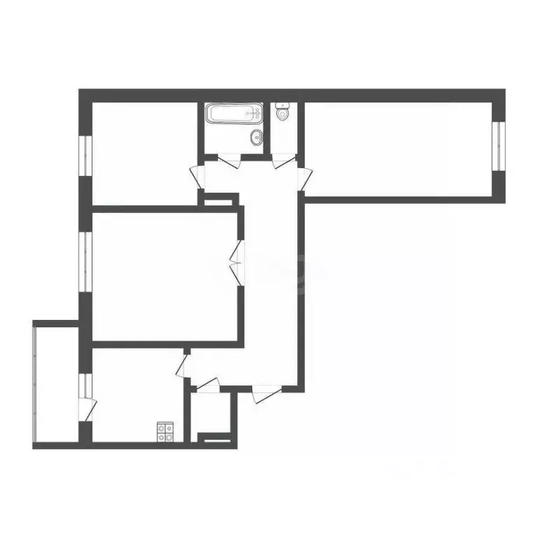 3-к кв. Смоленская область, Починковский муниципальный округ, д. ... - Фото 1