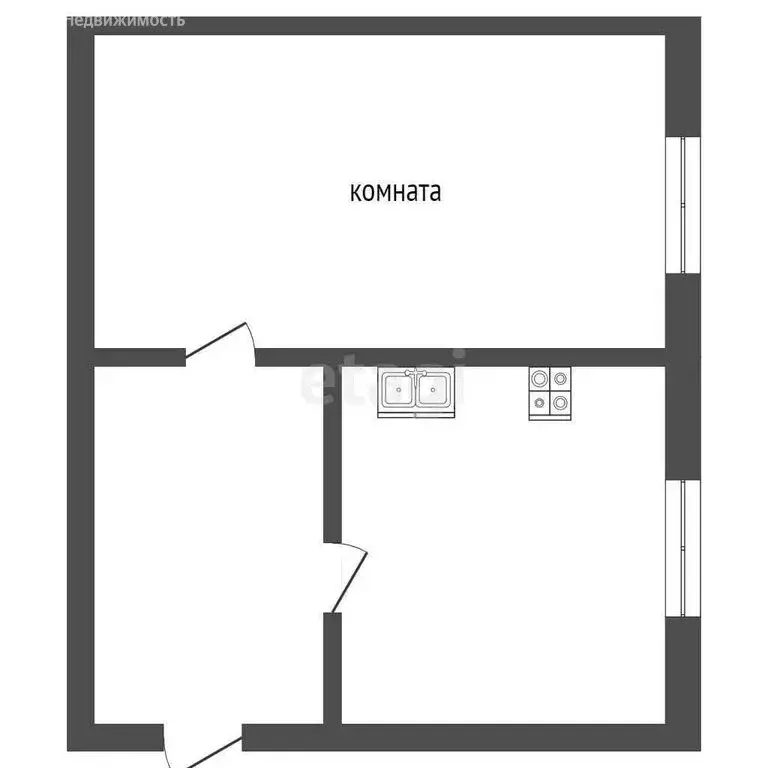 1-комнатная квартира: Ялуторовск, улица Свердлова, 175 (20.5 м) - Фото 1