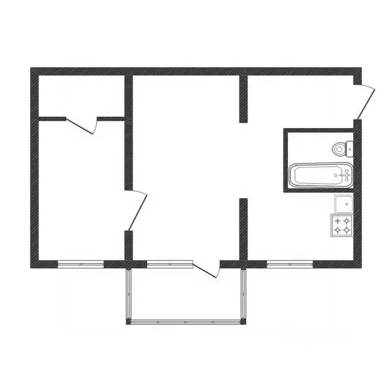 2-к кв. Курганская область, Курган Чернореченская ул., 89 (45.0 м) - Фото 2