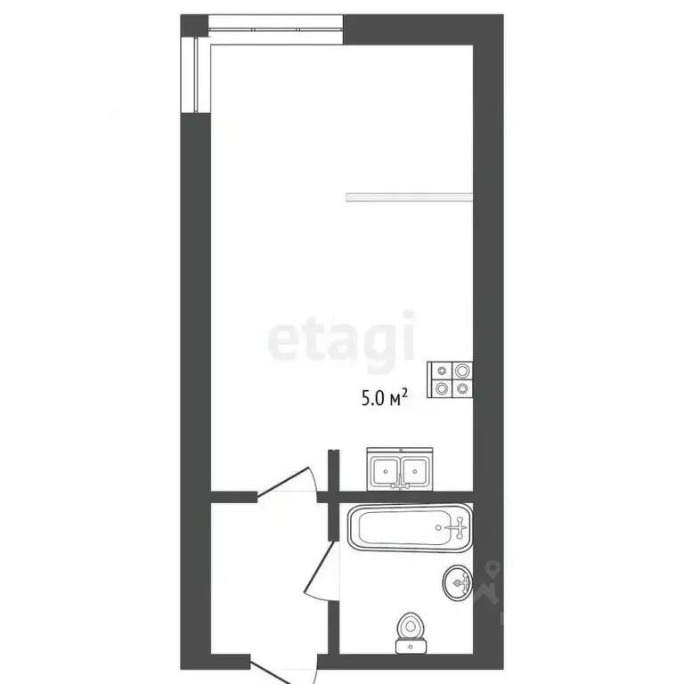 Студия Кемеровская область, Кемерово Ленинградский просп., 44 (27.3 м) - Фото 2