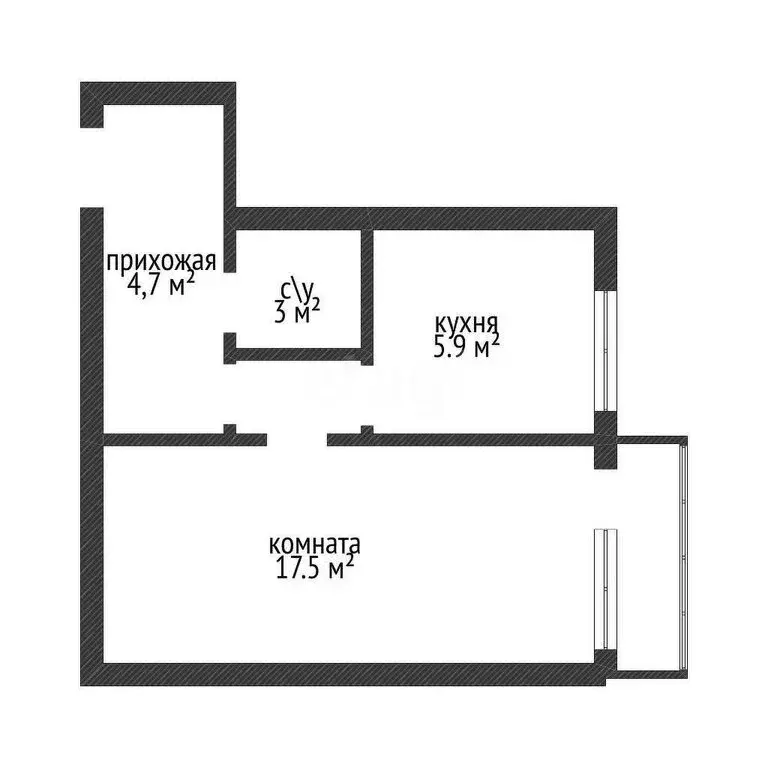 1-комнатная квартира: Майкоп, Прямая улица, 3 (31.8 м) - Фото 1