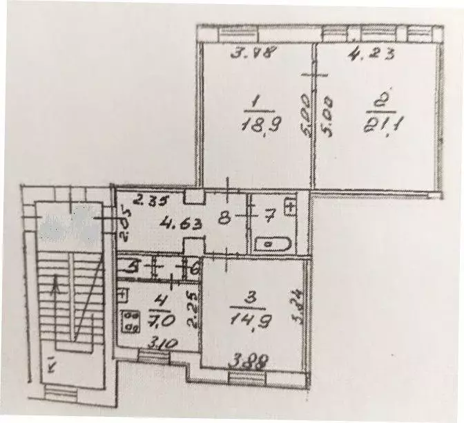 Квартира, 3 комнаты, 77 м - Фото 0
