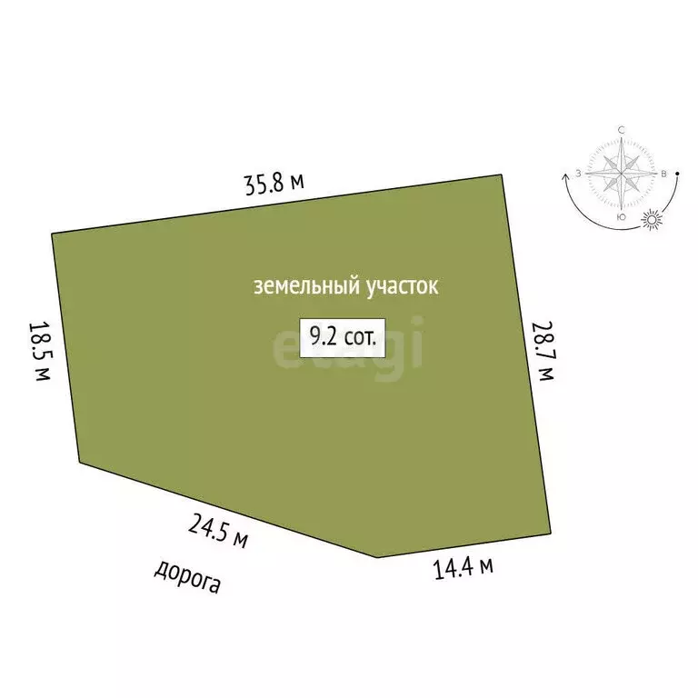 Участок в посёлок Московский, Заводоуковская улица (9.21 м) - Фото 1