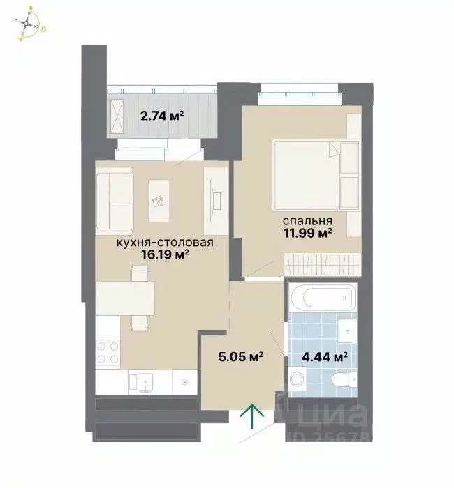 1-к кв. Свердловская область, Екатеринбург Южный жилрайон, Лайв жилой ... - Фото 0