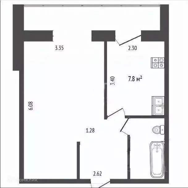 1-к кв. Тюменская область, Тюмень ул. Елизарова, 8 (34.9 м) - Фото 1