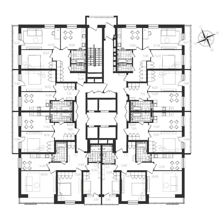 3-к кв. Свердловская область, Екатеринбург ул. Рощинская, 59 (80.4 м) - Фото 2