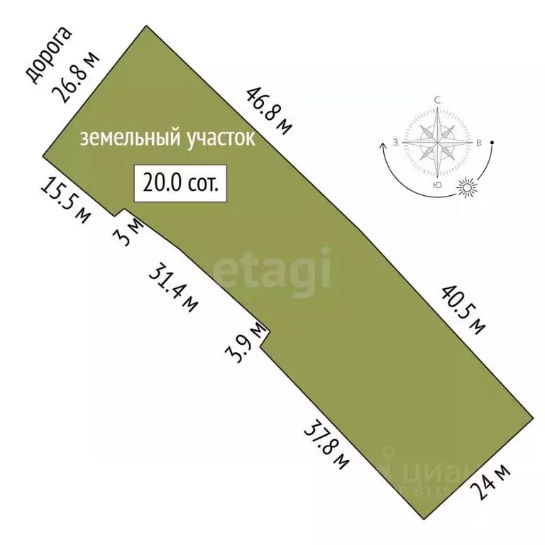 Участок в Мордовия, Лямбирский район, Пензятское с/пос, с. Пензятка ... - Фото 1