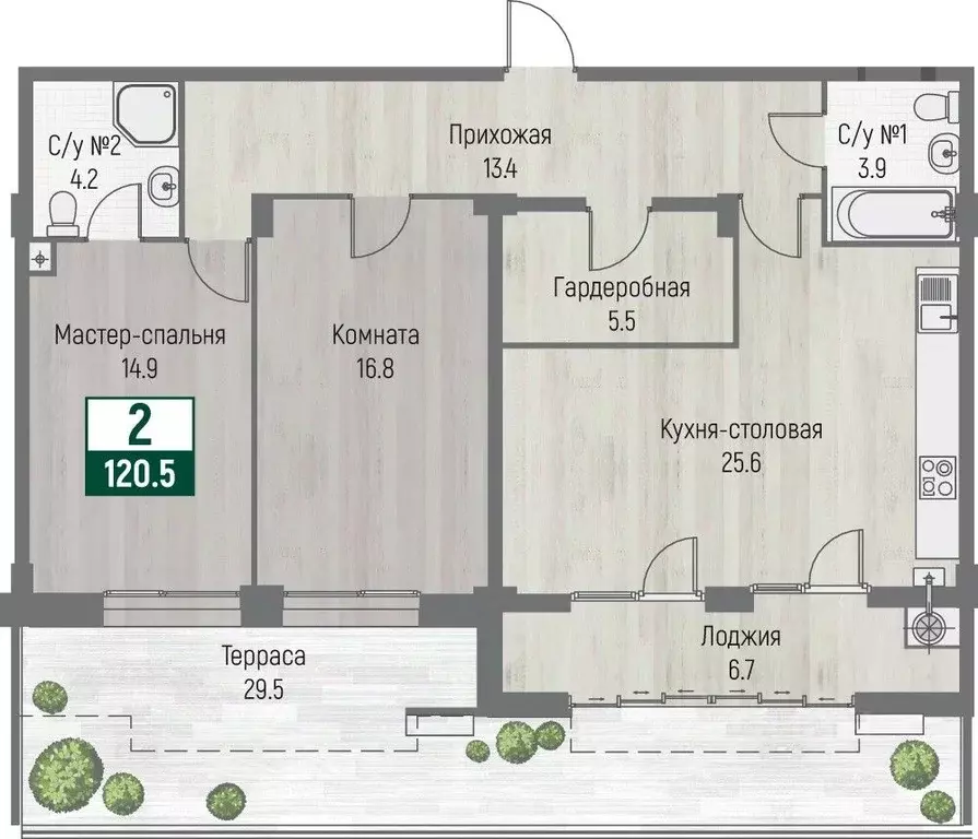 2-к кв. Ставропольский край, Ставрополь №31 мкр, Дубровский жилой ... - Фото 1