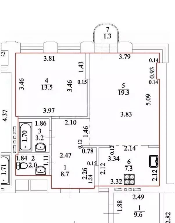2-к кв. Башкортостан, Уфа Коммунистическая ул., 98/1 (54.0 м) - Фото 1