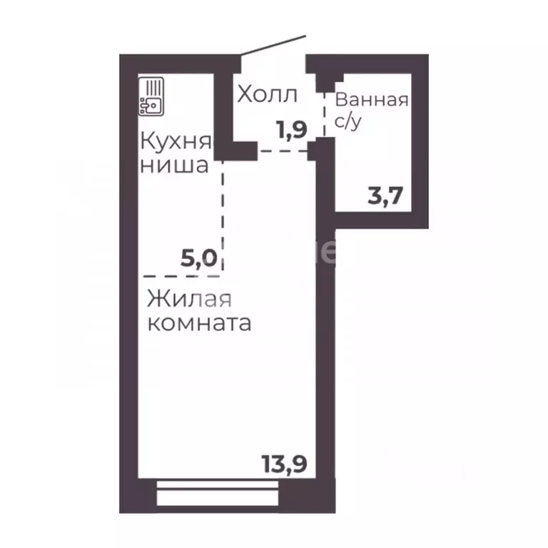 Студия Челябинская область, Челябинск просп. Ленина, 4 (24.5 м) - Фото 1