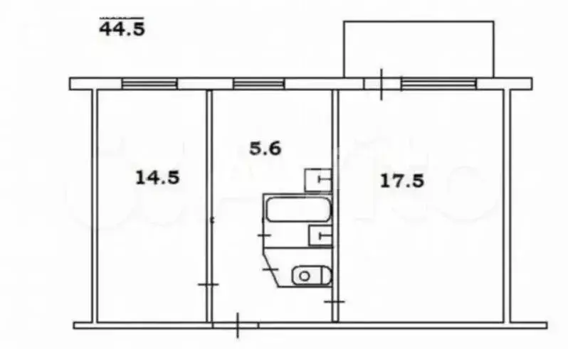 2-комнатная квартира: Тула, улица Фрунзе, 29 (44.8 м) - Фото 1