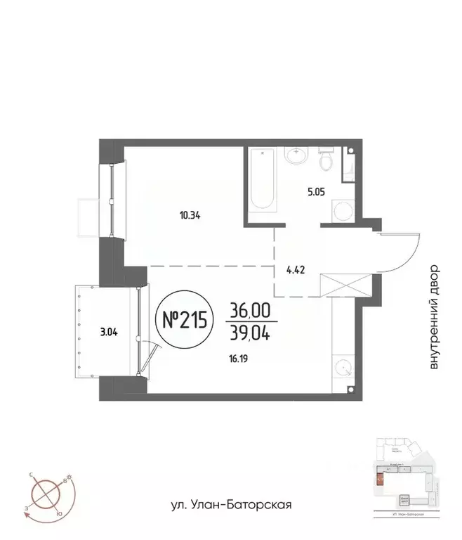 1-к кв. Иркутская область, Иркутск Макс жилой комплекс (39.04 м) - Фото 1
