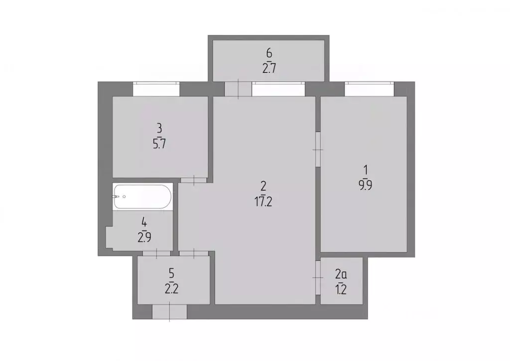 2-к кв. Башкортостан, Уфа Первомайская ул., 2А (39.1 м) - Фото 2