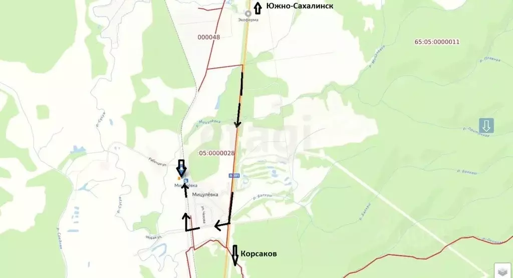 Участок в Сахалинская область, Анивский городской округ, с. Мицулевка  ... - Фото 1