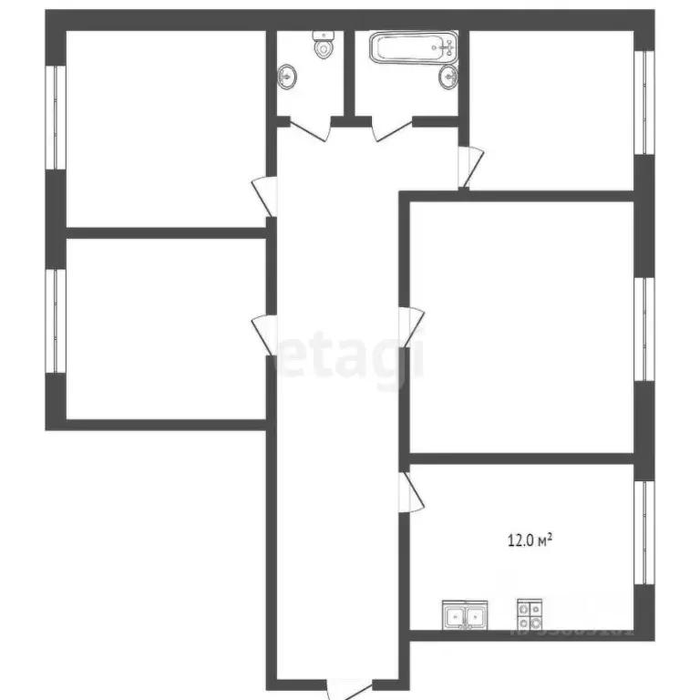 4-к кв. Ростовская область, Батайск ул. Воровского, 11 (87.0 м) - Фото 1