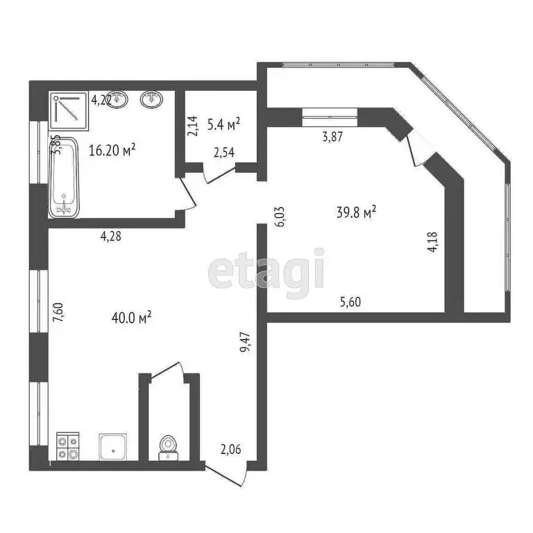 1-комнатная квартира: Тюмень, улица Герцена, 82/1 (110.6 м) - Фото 0