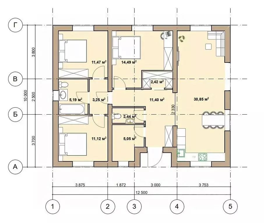 Коттедж в Московская область, Раменское ул. Фестивальная (125 м) - Фото 1