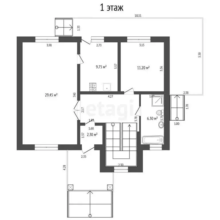 Дом в село Перевалово, Летняя улица (150 м) - Фото 1