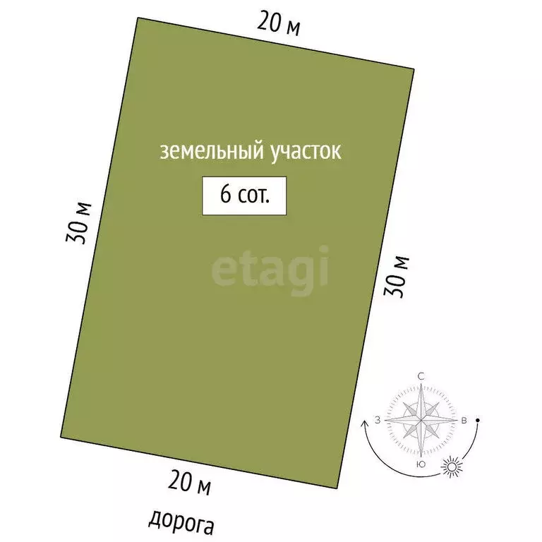 Участок в Тюмень, КП Лето-Парк, Рябиновая улица (6 м) - Фото 1