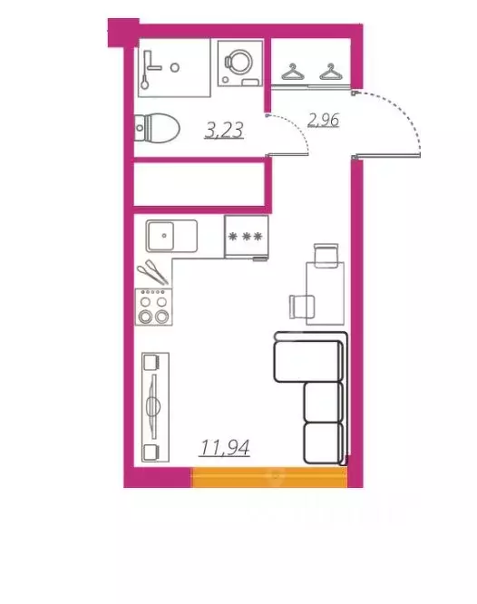 Студия Татарстан, Казань ул. Восстания, 30 (28.9 м) - Фото 2