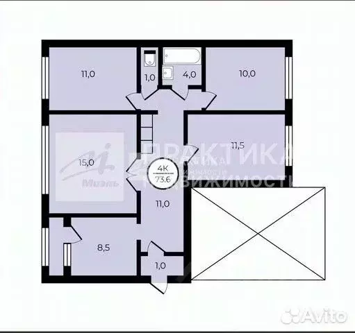4-к кв. Москва ул. Академика Варги, 3 (73.6 м) - Фото 2